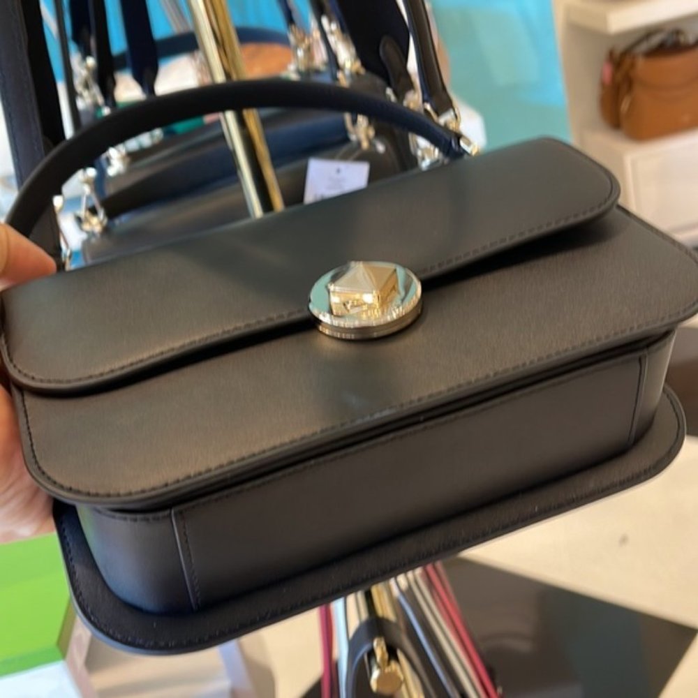Kate Spade Flap Crossbody Smooth Leather Black - Picture 11 of 16